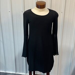 Elegant Black Bell Sleeve Dress